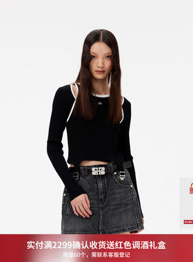 REVAN芮范设计师款女团风酷感撞色毛衫RM10601185