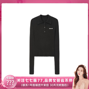 樱桃系列质感polo领黑色毛衫 REVAN芮范新品 RM906 七七酱直播间