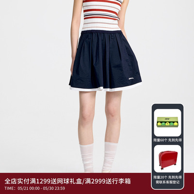 【刘些宁同款】REVAN芮范高智感学院撞色短裙RL31501339