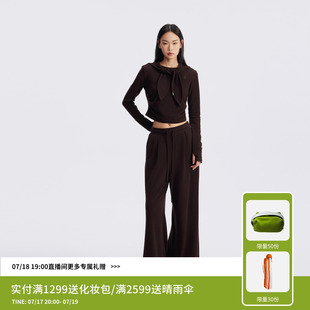 REVAN芮范设计师款浆果红色休闲卫衣套装RL72402359
