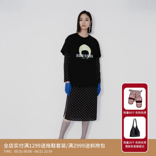 REVAN芮范设计师款玩趣真两件叠搭连衣裙RM71101138