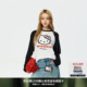 REVAN芮范HelloKitty黑白插肩长袖 马上红系列 T恤RK11001487