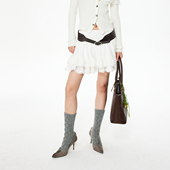 REVAN芮范设计师款 波嬉风宽窄腰带短裙RL91501357