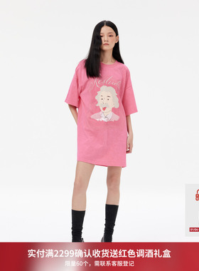 REVAN芮范设计师款趣味爱因斯坦T恤连衣裙RM11101152