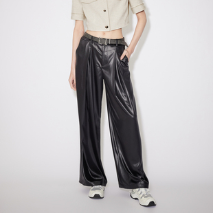 RM31301170 裤 REVAN芮范设计师款 酷感缎面直筒西装