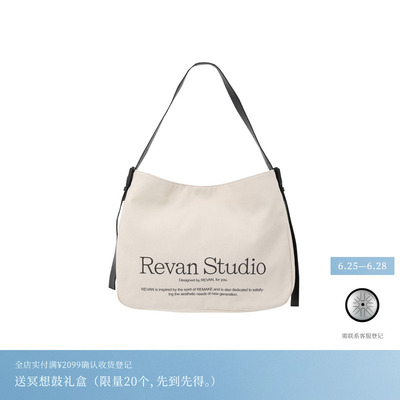 REVAN米色帆布斜挎包D253125