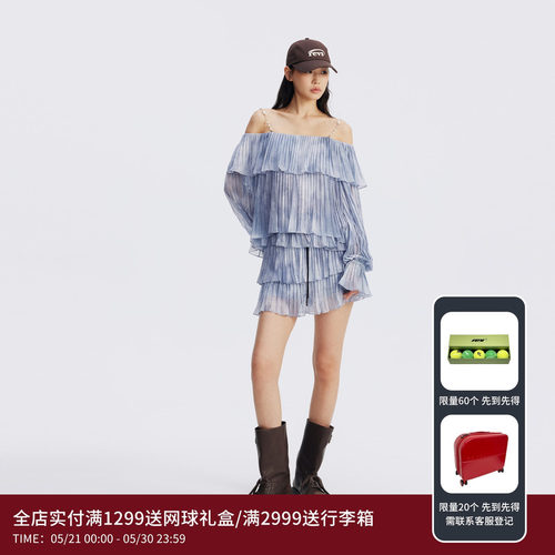 REVAN芮范设计师款薄雾少女风雪纺套装RL72403218