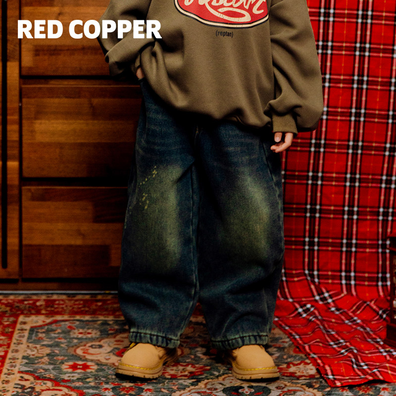 redcopper童装男童女童2025新款秋冬季裤子儿童美式加绒牛仔裤潮,童装/婴儿装/亲子装,儿童牛仔裤,淘宝优惠券,粉丝福利购,淘宝优惠卷