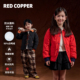 灯芯绒翻领轻薄羽绒服潮 儿童冬季 redcopper童装 男童女童2026新款