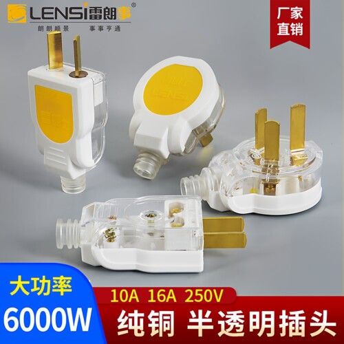 大品牌,纯铜加厚插头10A