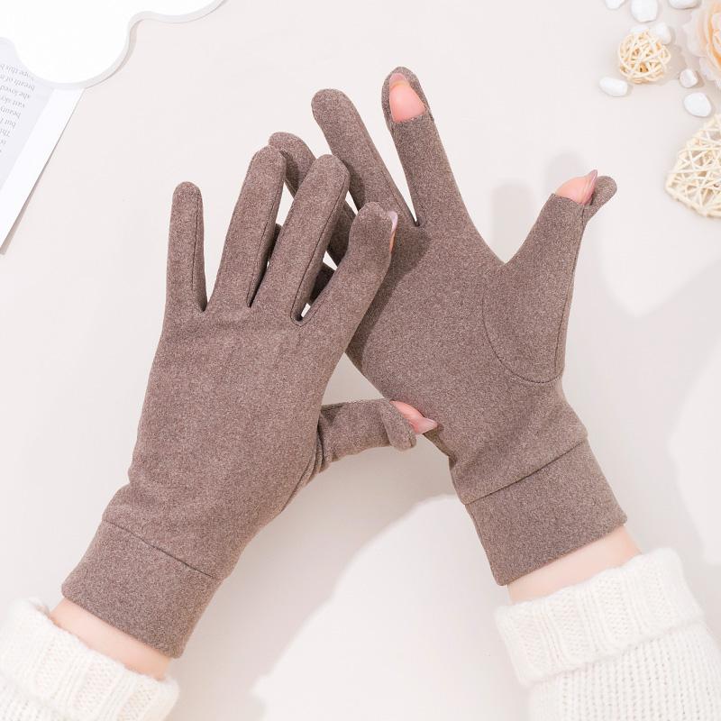 佩洛舞露指手套女秋冬季保暖