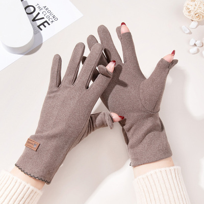 女德绒分指手套朋友露二指