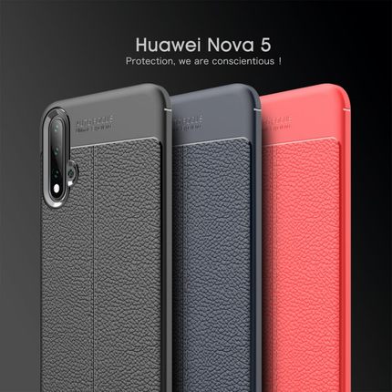 适用华为nova5pro手机壳送钢化膜SEA一AL10保护硅胶套nova5外壳SEA-AL00软全包防摔防爆新品超薄磨砂皮纹散热