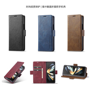 畅晟适用galaxy三星Fold5手机壳samsung z fold 4卡片包zfold3折叠屏5G手机case皮套cover翻盖软壳零錢包新品