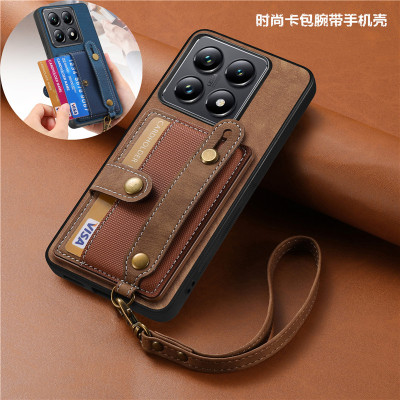 适用小米15Tpro手机壳插卡腕带