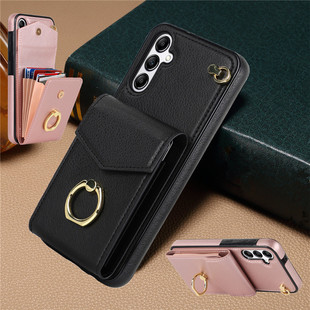 cover适用三星s24ultra手机壳卡包samsung s25edge cover手機殼s23fe皮夹s22+新款s21fe腕带錢包防摔带咭外套