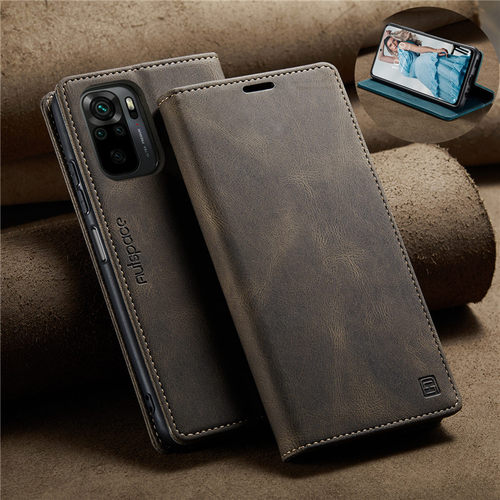 适用redmiNote10pro手机壳红米note10s翻盖插卡皮套pormax4G全包保护防摔软壳purse wallet case商务小米新款 - 封面