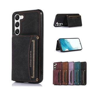 畅晟samsung s23ultra case手機殼适用三星s23+手机壳插卡S22 plus零钱包S21FE斜挎皮套紫色新款wallet cover