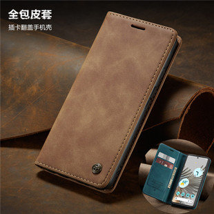 Google Pixel7pro wallet case适用谷歌pixel7手机壳插卡槽翻盖Pixel6皮套新品全包保护硅胶壳商务full cover