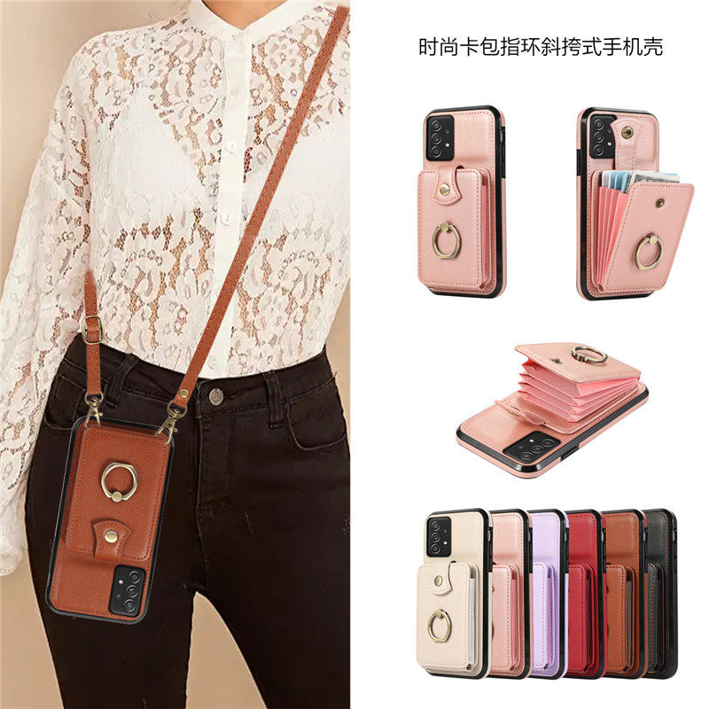 适用a22三星A15手机壳放卡片包