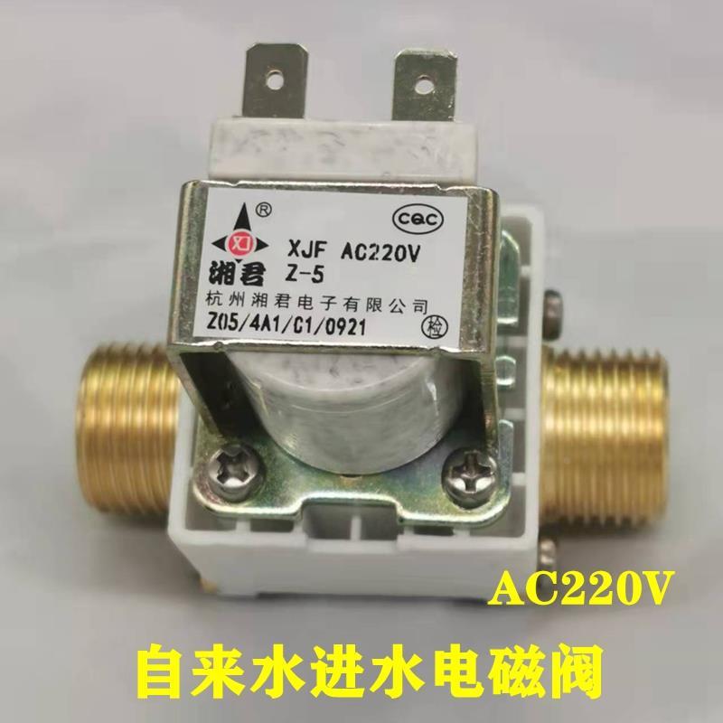 湘君进水电磁阀AC220V饮水机开水器出水电磁阀耐高温铜料电子阀门