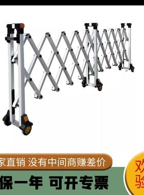 铝合金简易手动推拉门伸缩围栏折叠学校幼儿园工厂庭院门移动护栏