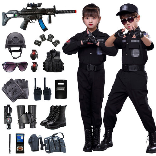 儿童特警服套装特种兵玩具演出服