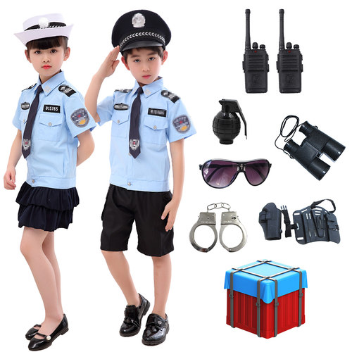 儿童警服演出必备特警衣服