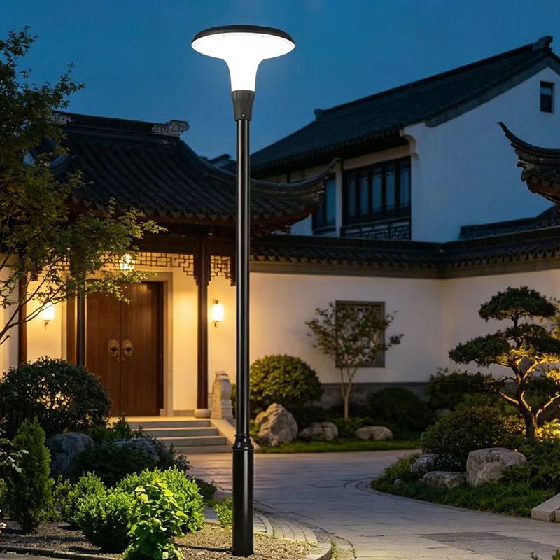 LED太阳能庭院灯户外立柱式充电景观灯现代简约氛围装饰灯