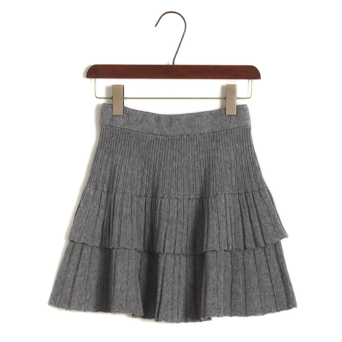 黑色时尚针织半身裙女士短裙百搭a字裙秋季高腰裙新款显瘦裙子冬