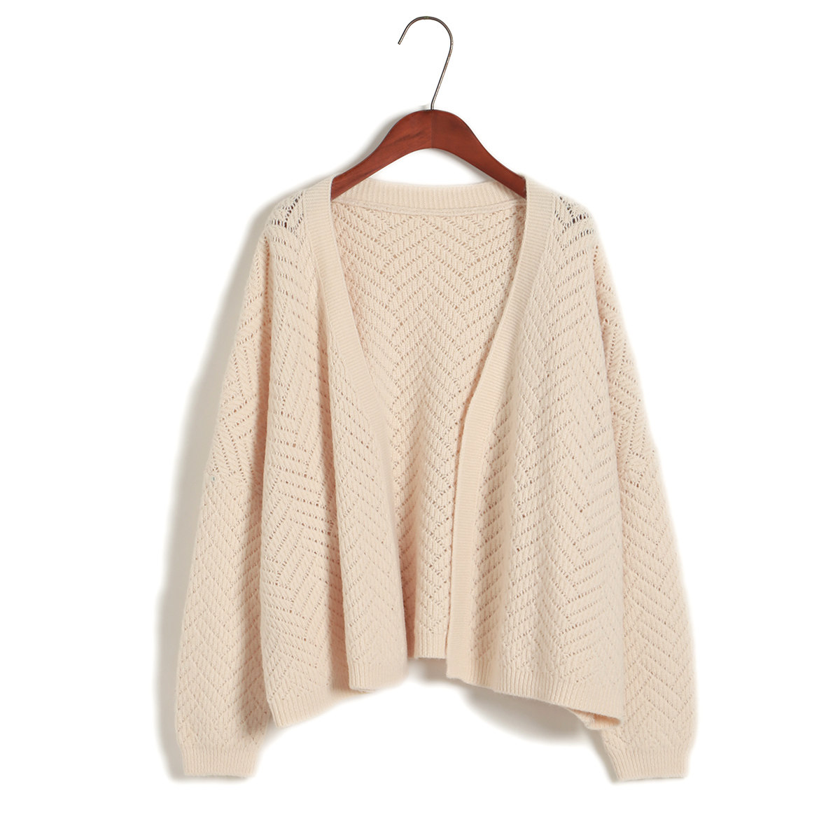 外搭简约无扣V领短款宽松毛衣开衫外套春秋女装针织衫纯色上衣,女装/女士精品,毛针织衫,淘宝优惠券,粉丝福利购,淘宝优惠卷