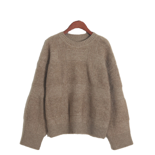 圆领毛衣打底衫加厚纯色厚实针织衫秋冬新款百搭款式保暖女装套头