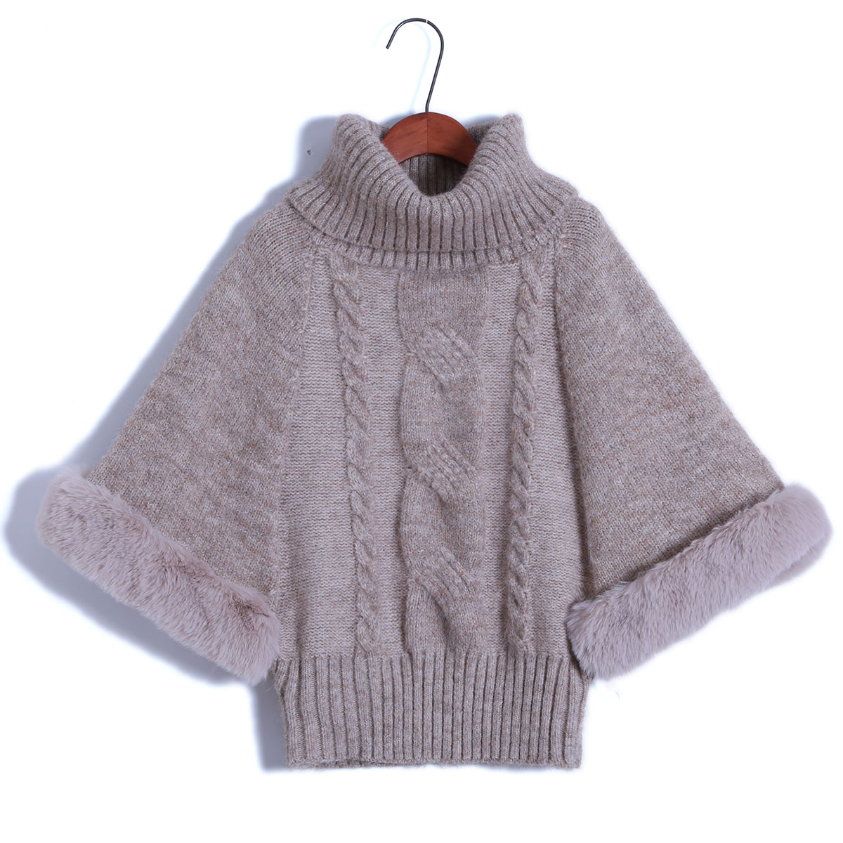 麻花套头斗篷毛衣女韩版冬季新款慵懒高领设计感洋气百搭针织上衣