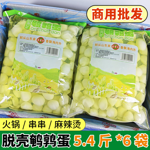 去壳新鲜清水鹌鹑蛋2.7KG火锅商用关东煮炸串串香麻辣烫餐饮食材