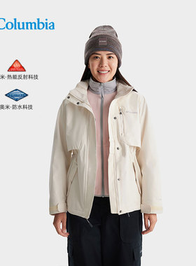 Columbia哥伦比亚冲锋衣户外24秋冬女子银点热能防水外套XR3853