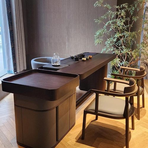 新中式北美黑胡桃木茶桌