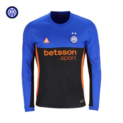 国际米兰25-26赛季【长袖球迷版】国米第四球衣三客足球服