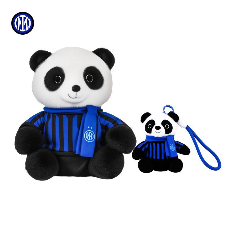 国际米兰足球俱乐部毛绒熊猫国米2星队徽吉祥物【摆件+挂件】套装,运动/瑜伽/健身/球迷用品,球迷用品,淘宝优惠券,粉丝福利购,淘宝优惠卷