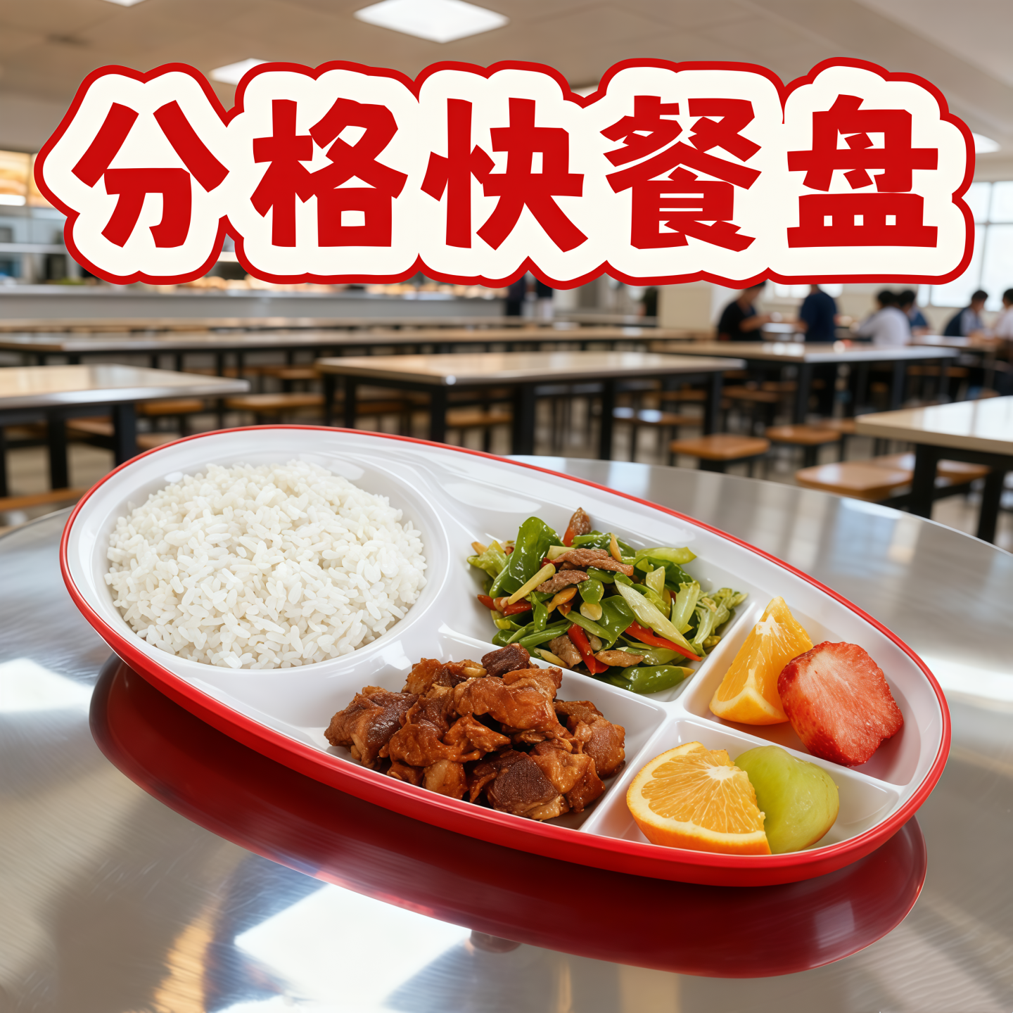 10个装大米先生同款自选称重快餐店商用密胺餐具套装食堂工厂盘子