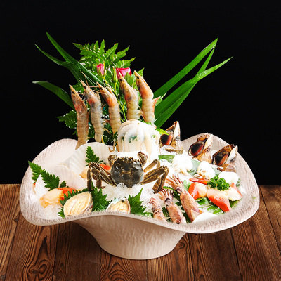 冰盘餐具高档海鲜盘子日料三文鱼高端创意刺身盘子干冰盘装饰摆盘