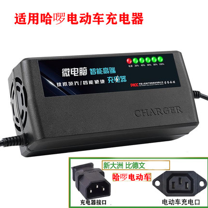 适用于原装哈啰棒途48V12AH48V20AH60V20AH铅酸锂电池专用充电器