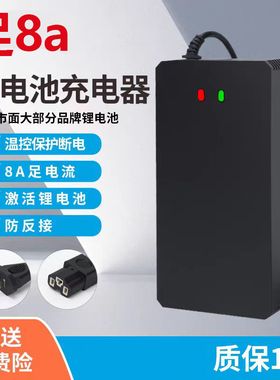 锂电池24v48v60v72v84v73v三元铁锂充满自停6A8A大功率智能充电器