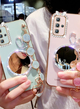 oppoa93s手机壳镜子opopa93s手机套全包边PFGM00软壳网红a93s外壳防摔女潮poopa93保护壳女潮PEHM00软胶挂绳