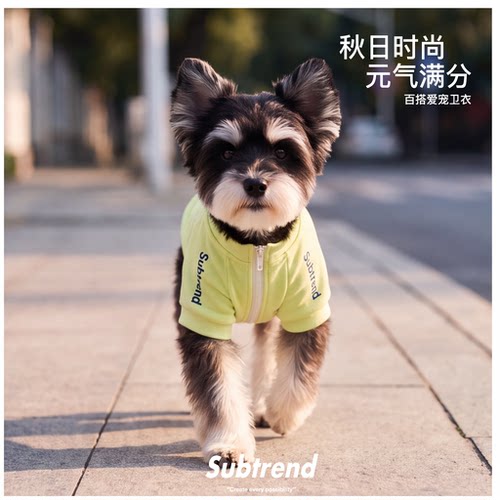 狗狗绿色卫衣秋季宠物服装舒适透气时尚运动小型犬中型犬防晒