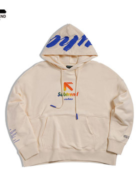 意大利SUBTREND新款黄鹤楼印花加绒连帽卫衣S2FU05023