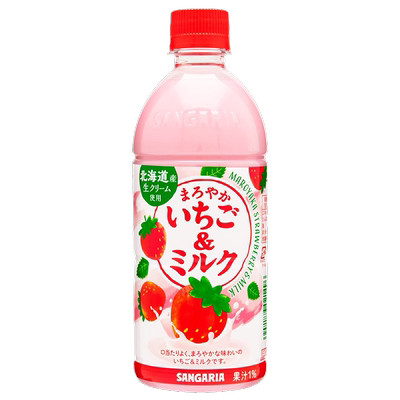 日本进口三佳利草莓牛奶饮料系列