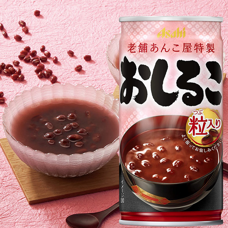 日本进口朝日红豆汤即饮即食日式营养甜食速食早餐夜宵粥可配年糕
