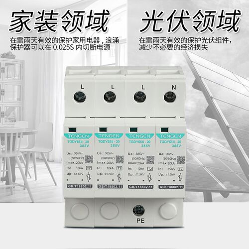 天正电气TGDY55II11防雷避雷器1P2P3P+N460KA二级电涌浪涌保护器