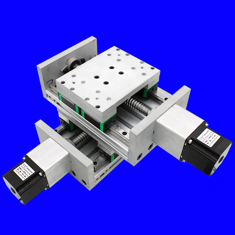 十字电动xy滑台数l控直线导轨升降滚珠模块重型台式钻床动力头激