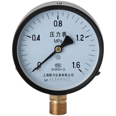 Y100BF全不锈钢耐震压力表304防腐防锈耐高温蒸汽锅炉Y60BF压力表